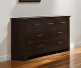 55" Mahogany Seven Drawer Double Dresser - Homeroots - Flyclothing LLC