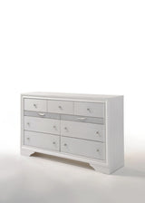 63" White Manufactured Wood Nine Drawer Triple Dresser - Homeroots - Flyclothing LLC