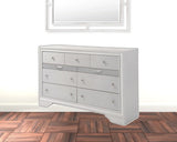 63" White Manufactured Wood Nine Drawer Triple Dresser - Homeroots - Flyclothing LLC