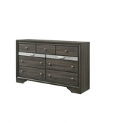 63" Gray Solid and Manufactured Wood Nine Drawer Triple Dresser - Homeroots - Flyclothing LLC