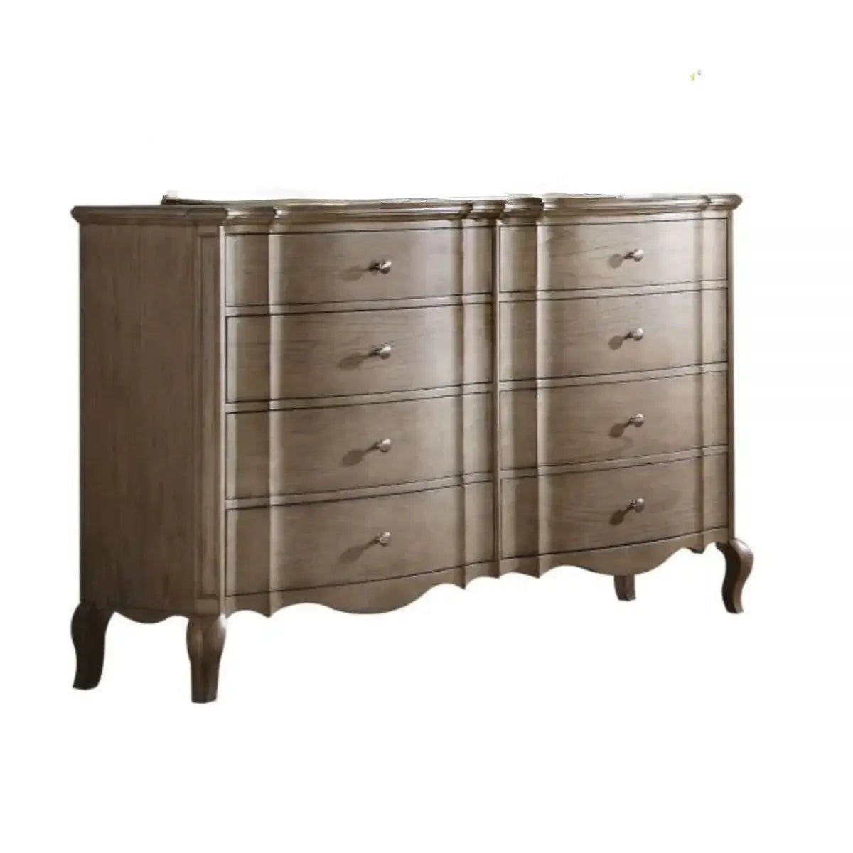 64" Taupe Solid and Manufactured Wood Eight Drawer Double Dresser - Homeroots - Flyclothing LLC