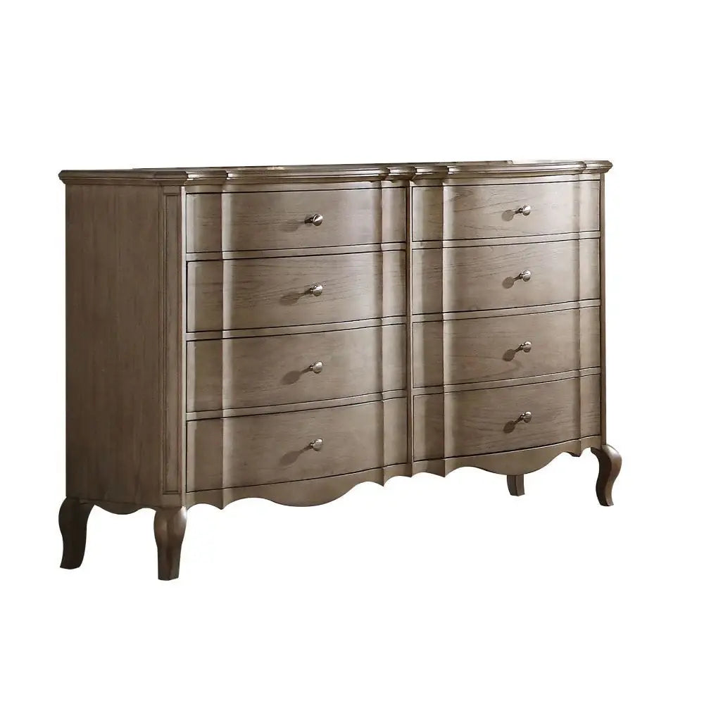 64" Taupe Solid and Manufactured Wood Eight Drawer Double Dresser - Homeroots - Flyclothing LLC
