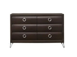 63" Merlot Solid and Manufactured Wood Six Drawer Double Dresser - Homeroots - Flyclothing LLC