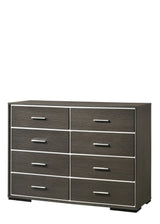 57" Gray Solid and Manufactured Wood Eight Drawer Double Dresser - Homeroots - Flyclothing LLC