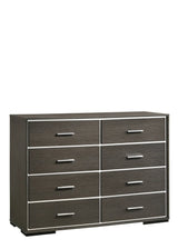 57" Gray Solid and Manufactured Wood Eight Drawer Double Dresser - Homeroots - Flyclothing LLC