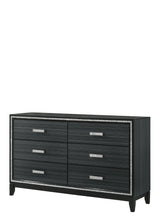63" Black Solid and Manufactured Wood Six Drawer Double Dresser - Homeroots - Flyclothing LLC