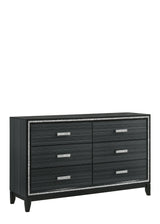 63" Black Solid and Manufactured Wood Six Drawer Double Dresser - Homeroots - Flyclothing LLC
