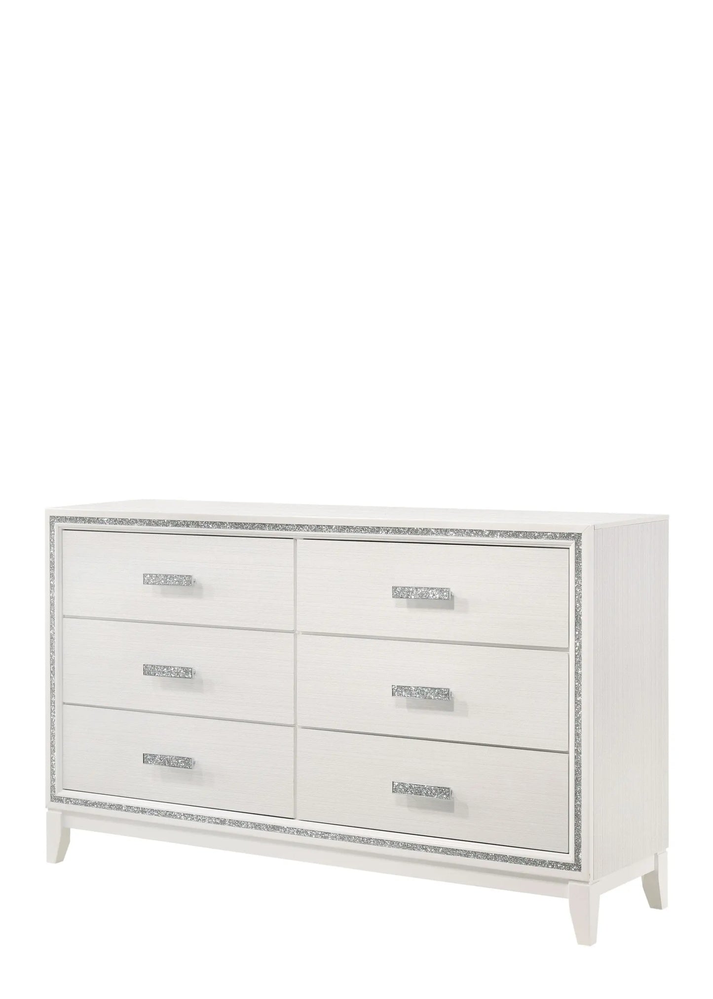 63" White Solid and Manufactured Wood Six Drawer Double Dresser - Homeroots - Flyclothing LLC