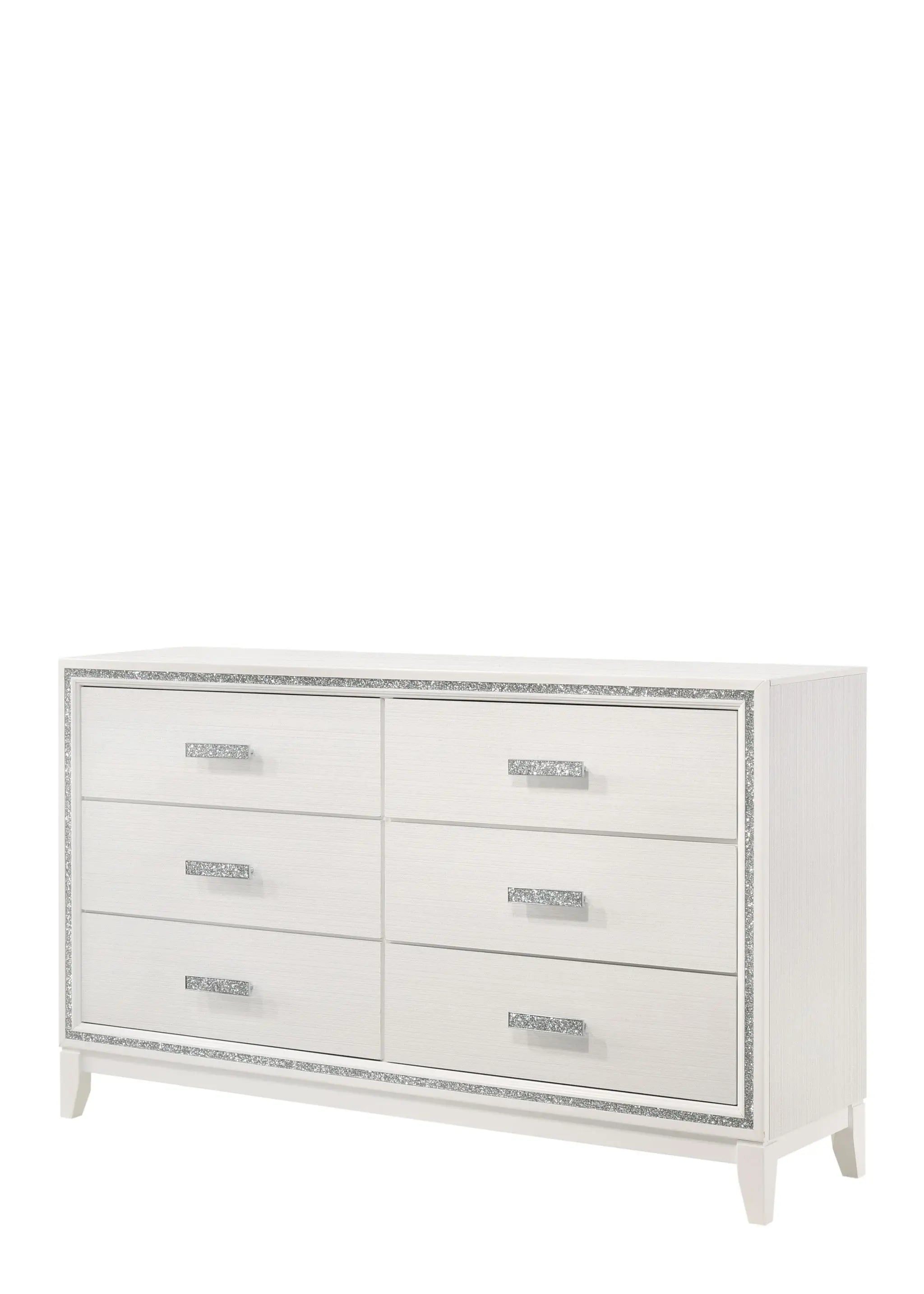 63" White Solid and Manufactured Wood Six Drawer Double Dresser - Homeroots - Flyclothing LLC