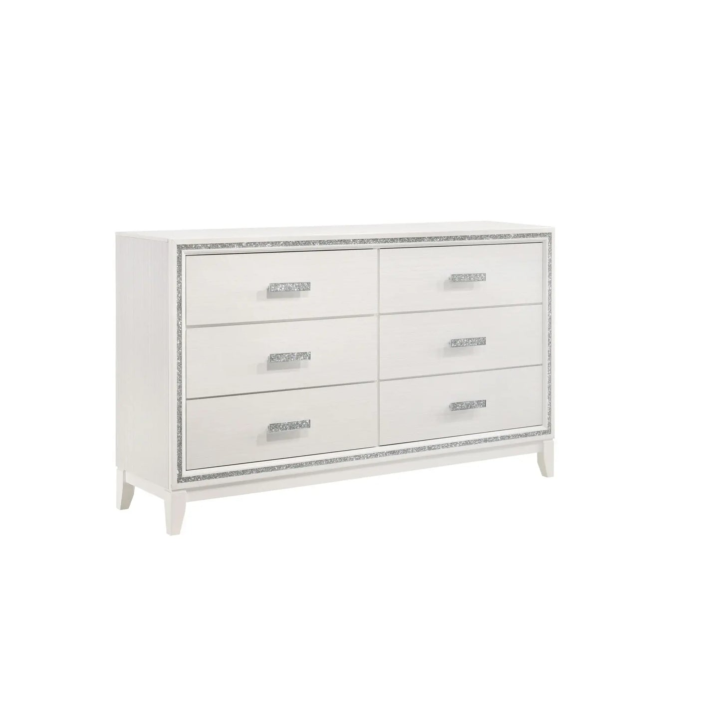 63" White Solid and Manufactured Wood Six Drawer Double Dresser - Homeroots - Flyclothing LLC
