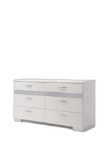63" White High Gloss Manufactured Wood Eight Drawer Double Dresser - Homeroots - Flyclothing LLC