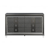 65" Gray Solid and Manufactured Wood Eight Drawer Double Dresser - Homeroots - Flyclothing LLC