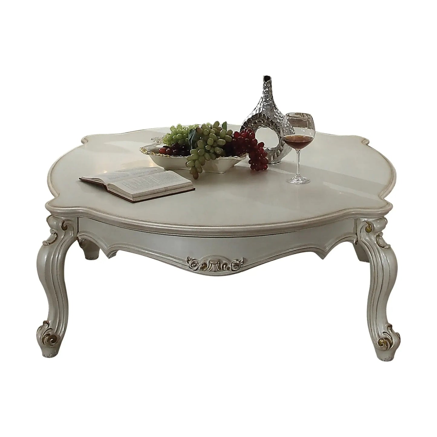 54" Pearl Solid And Manufactured Wood And Polyresin Coffee Table - Homeroots - Flyclothing LLC