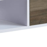 44" Black And White Melamine Veneer And Metal Rectangular Coffee Table With Drawer And Shelf - Homeroots - Flyclothing LLC