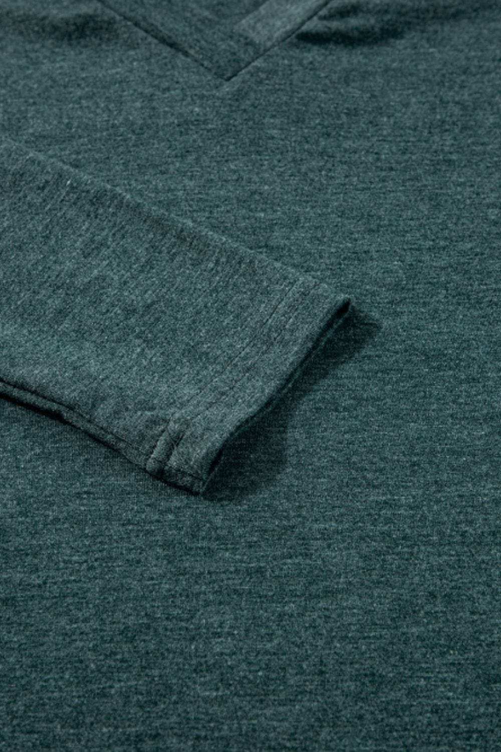 V-Neck Long Sleeve T-Shirt - Trendsi - Flyclothing LLC