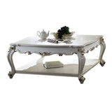 47" Pearl Solid And Manufactured Wood Coffee Table With Shelf - Homeroots - Flyclothing LLC