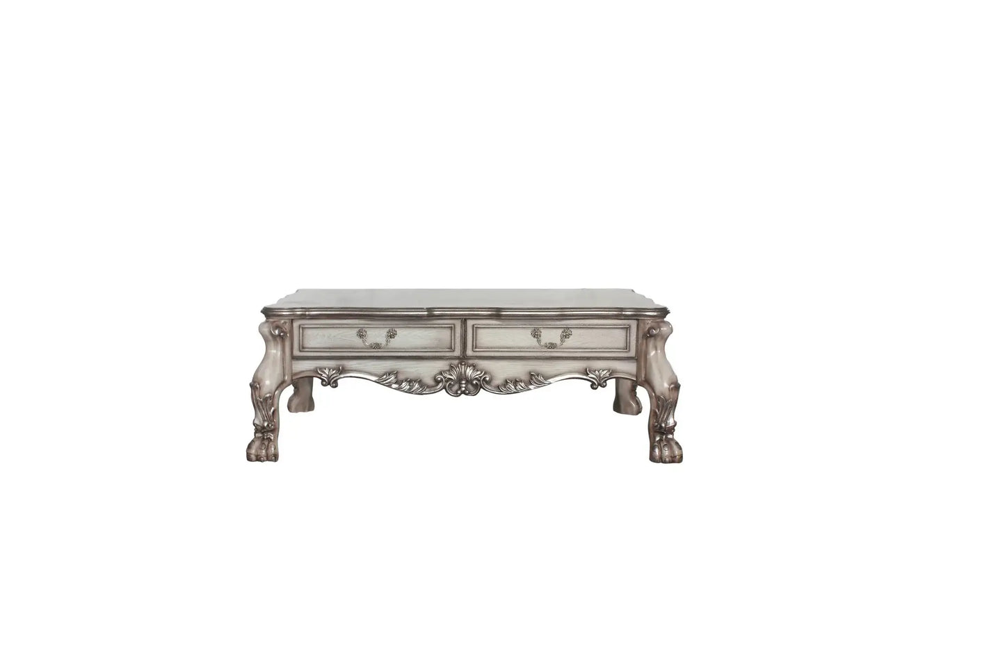 57" Bone Solid And Manufactured Wood Coffee Table With Two Drawers - Homeroots - Flyclothing LLC