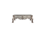 57" Bone Solid And Manufactured Wood Coffee Table With Two Drawers - Homeroots - Flyclothing LLC