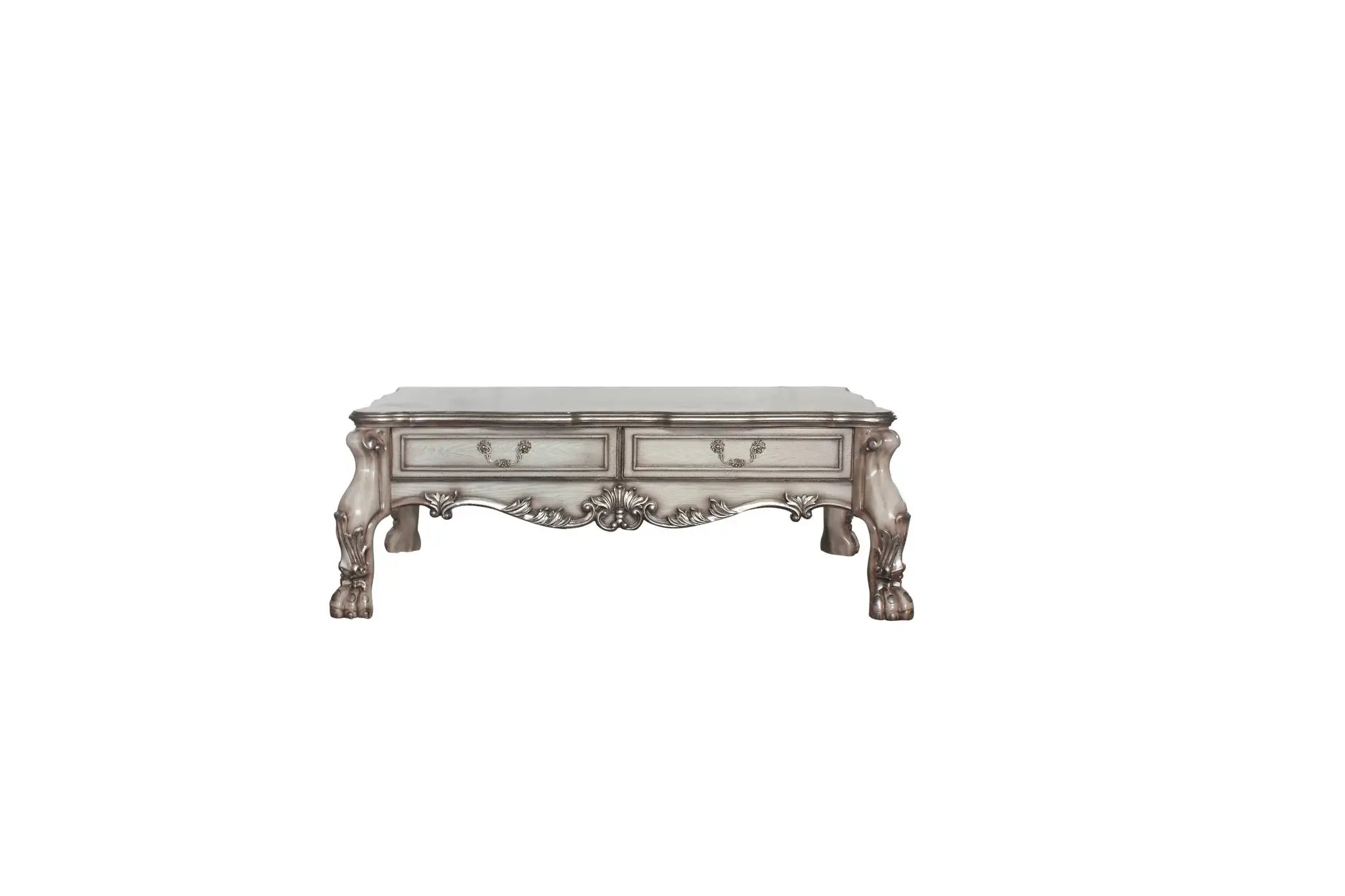 57" Bone Solid And Manufactured Wood Coffee Table With Two Drawers - Homeroots - Flyclothing LLC
