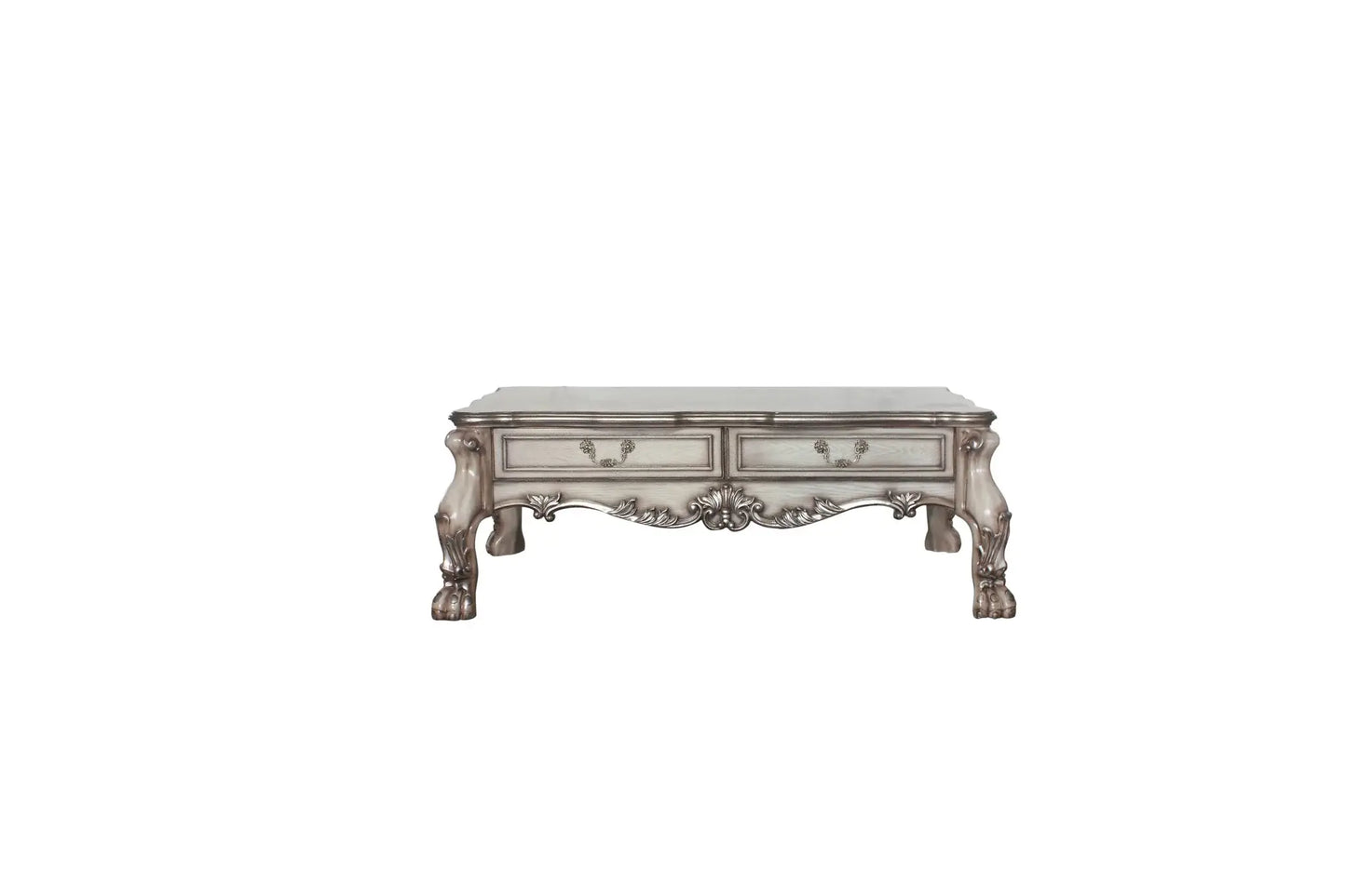 57" Bone Solid And Manufactured Wood Coffee Table With Two Drawers - Homeroots - Flyclothing LLC