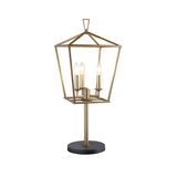 30" Black Iron Three Light Bedside Table Lamp - Homeroots - Flyclothing LLC