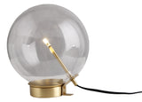11" Brass Metal Globe Table Lamp - Homeroots