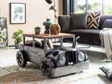42" Grey And Brown Vintage Style Truck Solid Wood and Metal Coffee Table - Homeroots - Flyclothing LLC
