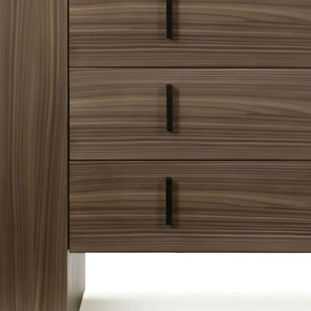 55" Walnut Marble Solid And Manufactured Wood Three Drawer Dresser - Homeroots - Flyclothing LLC