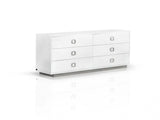 63" White Solid And Manufactured Wood Six Drawer Dresser - Homeroots - Flyclothing LLC
