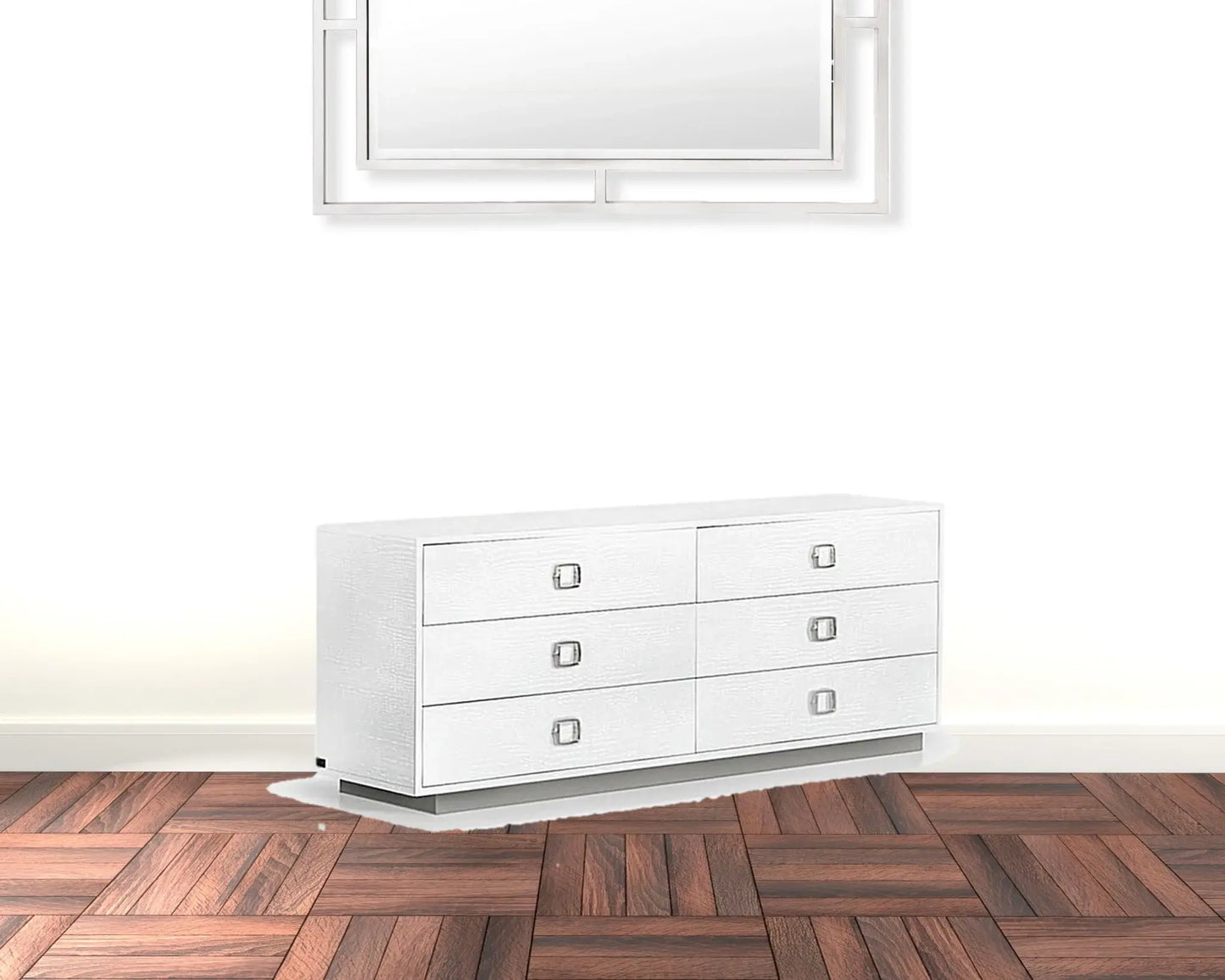 63" White Solid And Manufactured Wood Six Drawer Dresser - Homeroots - Flyclothing LLC