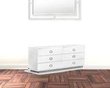 63" White Solid And Manufactured Wood Six Drawer Dresser - Homeroots - Flyclothing LLC