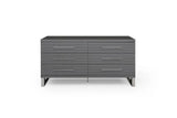 59" Grey Solid And Manufactured Wood Six Drawer Dresser - Homeroots - Flyclothing LLC