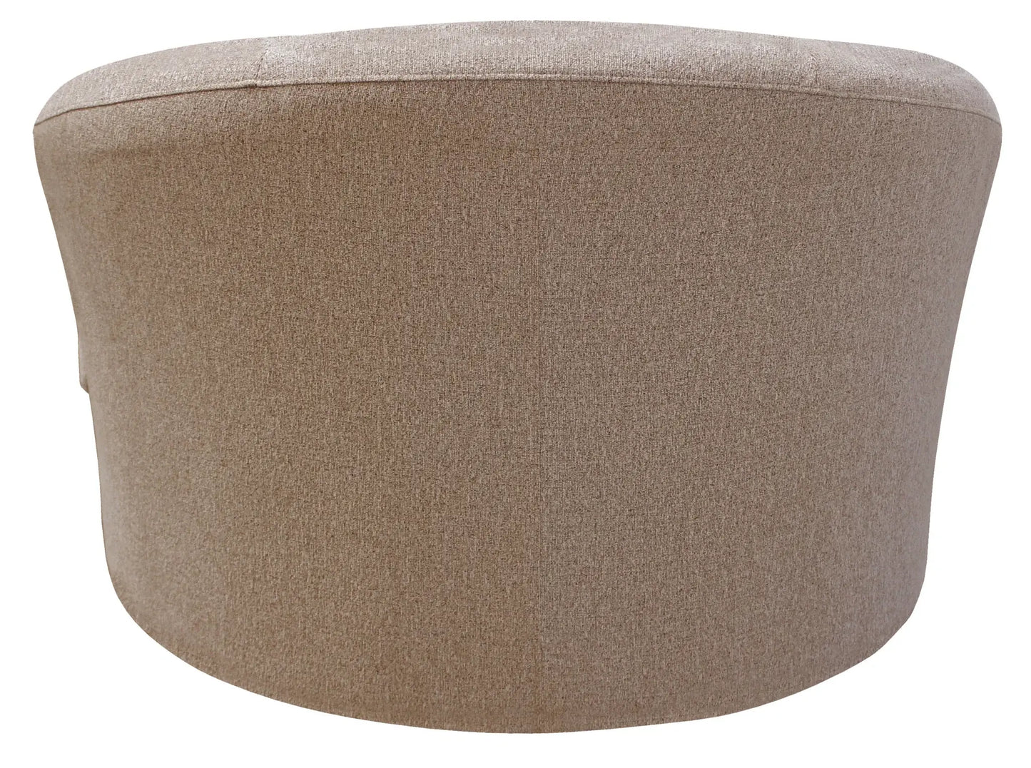 44" Sand Linen Upholstered Swivel Round Accent Chair And Toss Pillows - Homeroots - Flyclothing LLC