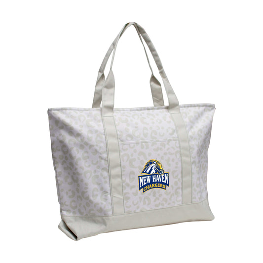 New Haven Leopard Pattern Tote - Logo Brands - Flyclothing LLC