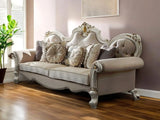 93" Pearl Velvet Sofa And Toss Pillows - Homeroots - Flyclothing LLC