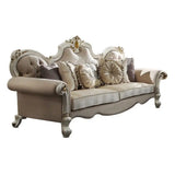 93" Pearl Velvet Sofa And Toss Pillows - Homeroots - Flyclothing LLC