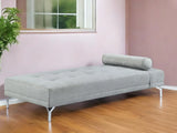 74" Gray Velvet Sofa And Toss Pillow With Black Legs - Homeroots - Flyclothing LLC