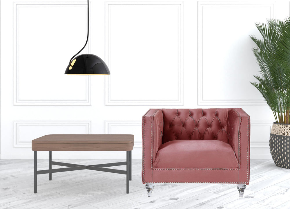 39" Black Tufted Arm Chair - Homeroots - Flyclothing LLC