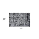 8' X 11' Silver And Charcoal Striped Hand Loomed Area Rug - Homeroots - Flyclothing LLC