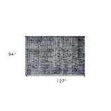 8' X 11' Silver And Charcoal Striped Hand Loomed Area Rug - Homeroots - Flyclothing LLC