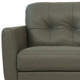83" Green Leather Sofa With Black Legs - Homeroots - Flyclothing LLC