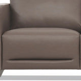 83" Taupe Leather Sofa With Black Legs - Homeroots - Flyclothing LLC