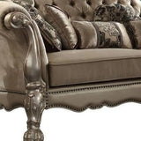 96" Bone Velvet Sofa And Toss Pillows With Gold Legs - Homeroots - Flyclothing LLC