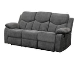 82" Gray Chenille Reclining Sofa With Black Legs - Homeroots - Flyclothing LLC
