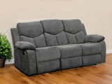 82" Gray Chenille Reclining Sofa With Black Legs - Homeroots - Flyclothing LLC