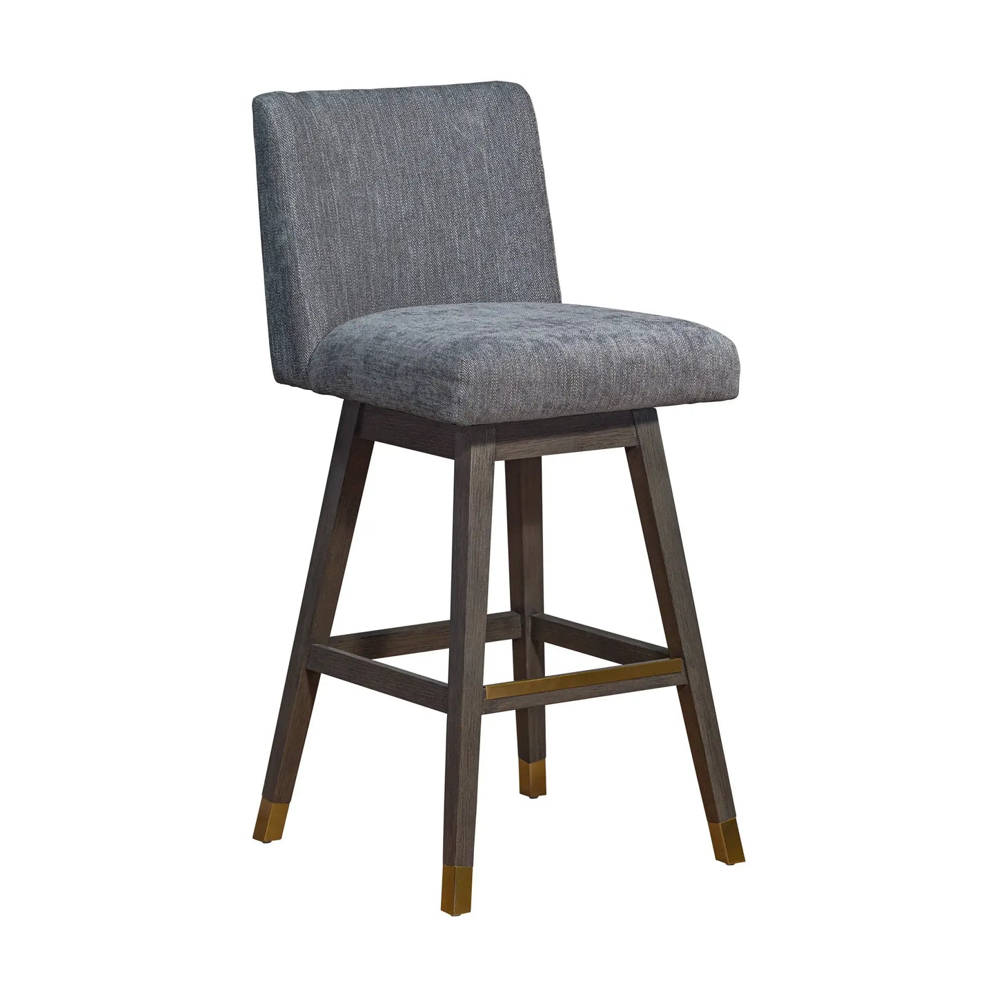 30" Solid Wood Swivel Bar Height Bar Chair - Homeroots - Flyclothing LLC