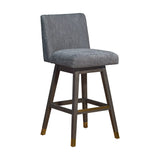 30" Solid Wood Swivel Bar Height Bar Chair - Homeroots - Flyclothing LLC