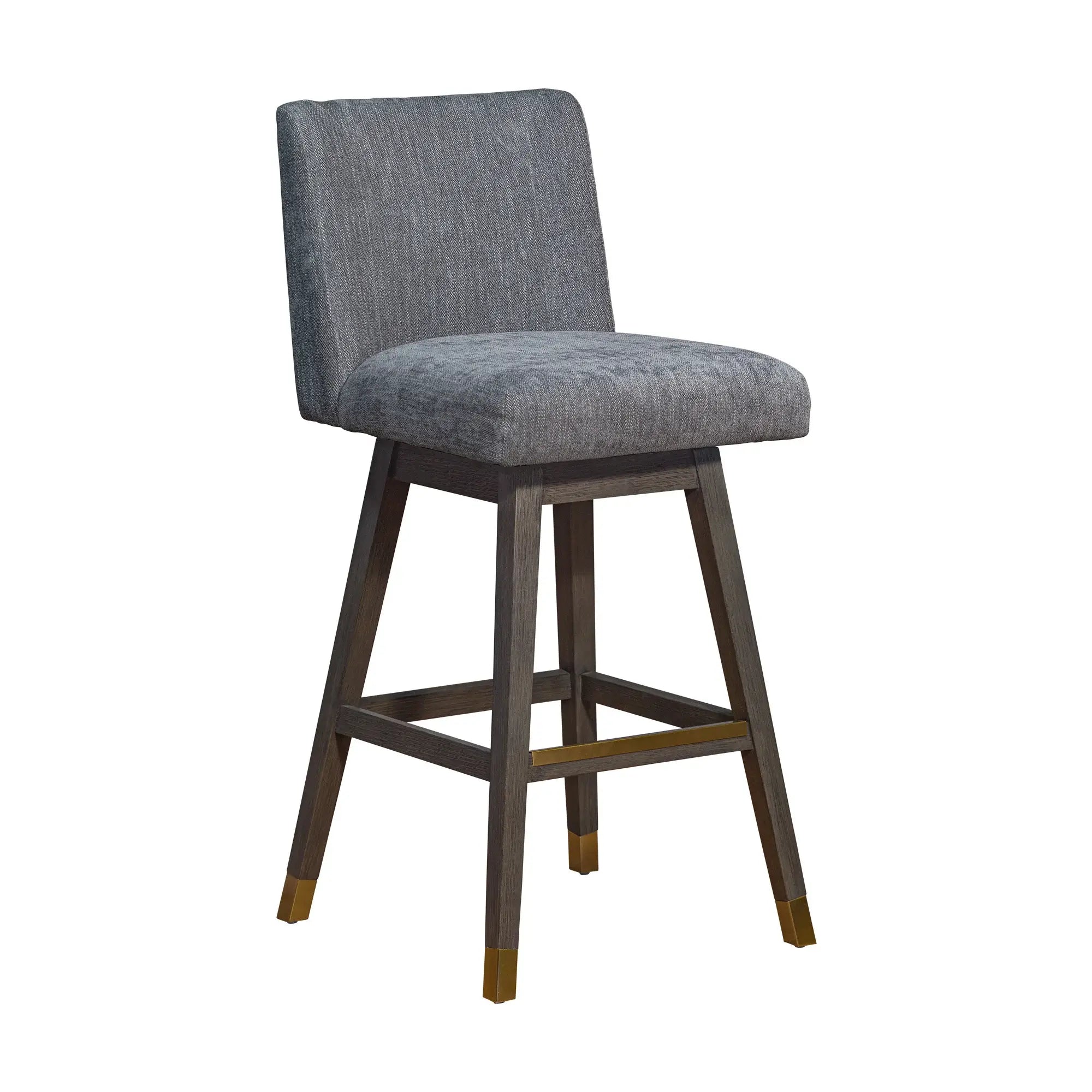 30" Solid Wood Swivel Bar Height Bar Chair - Homeroots - Flyclothing LLC