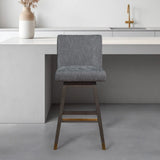 30" Solid Wood Swivel Bar Height Bar Chair - Homeroots - Flyclothing LLC