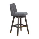 30" Solid Wood Swivel Bar Height Bar Chair - Homeroots - Flyclothing LLC